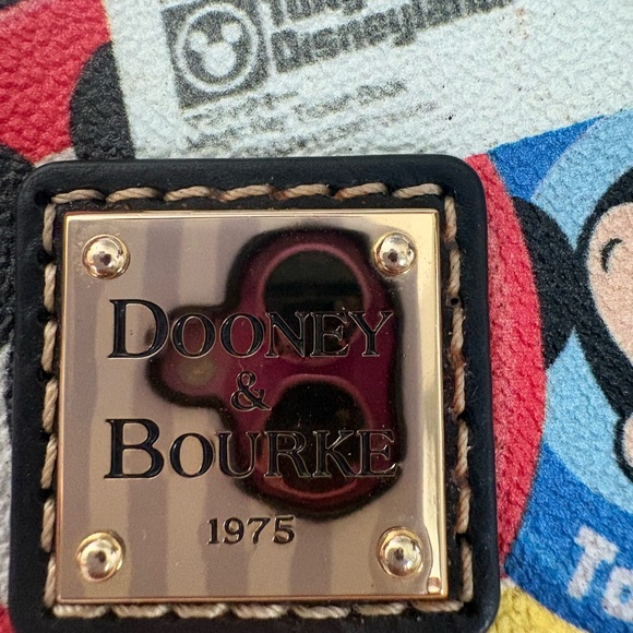 ORIGINAL Dooney & Bourke 1975 Disney Mickey Collage Leather Tote with Black Trim - Picture 5 of 5